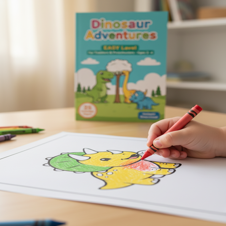 Coloriage Dinosaures Faciles Tout-Petits - 25 Pages PDF
