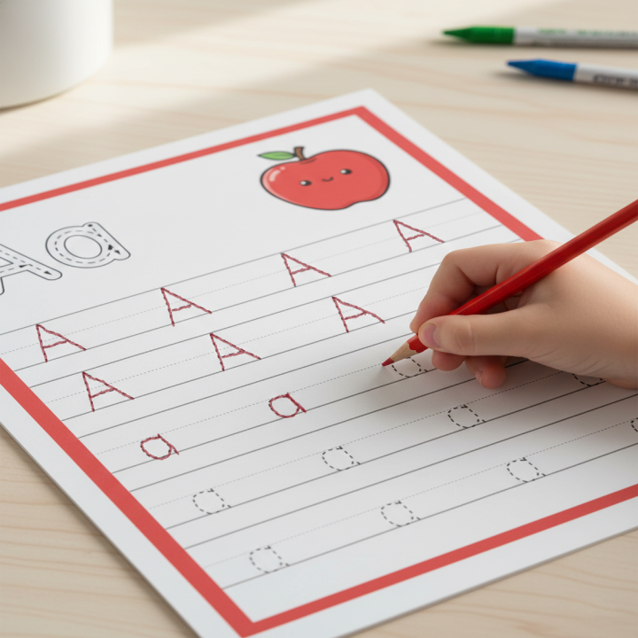 Complete 29-Page ABC Tracing & Vocabulary Workbook | Printable PDF