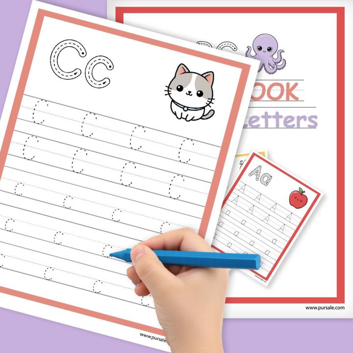 Complete 29-Page ABC Tracing & Vocabulary Workbook | Printable PDF